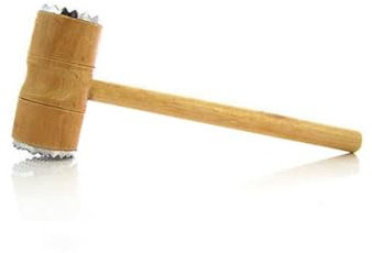 MAGICLULU Doppelseitiger Fleischhammer Mit Edelstahlkopf Zum Klopfen Und Zartmachen Von Steak Huhn Schwein Ergonomischer Holzgriff Hygienisch Und Einfach Zu Reinigen Für Manuelles Plattieren