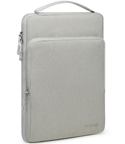 HYZUO 13 Zoll Laptop Tasche Hülle für MacBook Air 13 M5, Hellgrau | für MacBook Air 13 M5-M1 A3449 2026-2018, MacBook Neo 13, MacBook Pro 13 M2 M1 2026-2016, Surface Pro, iPad Pro/Air 13