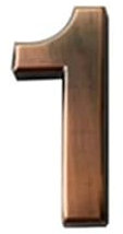 GFDSGRE House Numbers 1Pcs Bronze Digital Door Number Plate Self-adhesive Mailbox Outdoor Address Numbers Sign Apartment Office Hotel Room Door Number Front Door Numbers(Number 1)
