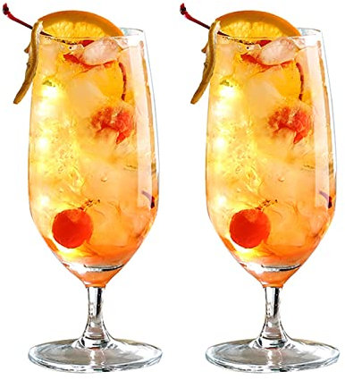 Mxxephemer Cocktailgläser, Blei- Kristallklares Glas, Edle Trinkbecher für Wasser, Wein, Bier, Cocktails und Mixgetränke, Sektkelch, Wasserkelche aus Klarglas, 2 Stück 450ml Rotweingläser (