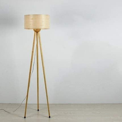 XFZJCHAP Lámpara de Mancha Trípode de Madera para Sala de Estar Estudio de Estudio Decoración de la luz E27 Lámpara de pie de la lámpara de pie (Tamaño: C)