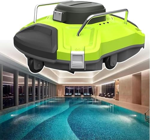 WQZzjm Limpiafondos robótico para Piscinas elevadas y enterradas de hasta 85 m². Función de Retorno automático.