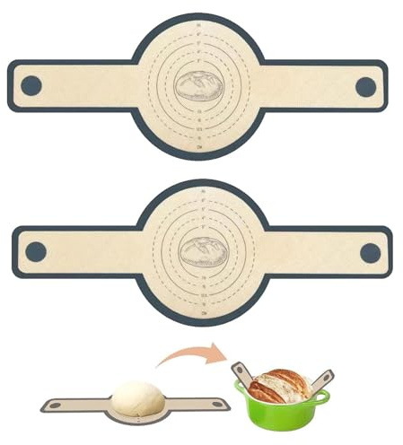 2 Pcs Tapis De Cuisson Silicone Pour Pain, Tapis de Pâtisserie avec Longues Poignées, Antidérapant Lavable et Réutilisable, pour Hollandais Pains au Levain Pain, Pizza, 56 x 21 cm