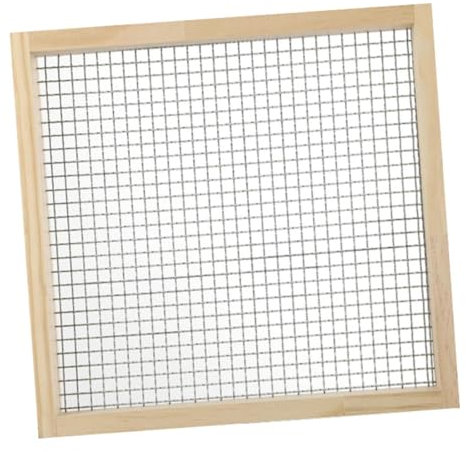 Sharplace Garden Soil Sifter Gardening Tool, Compact Wooden Equipment Versatile Sieve Dirt Sifter, Garden Soil Mesh for Yard Potting, Hole Diameter 3mm