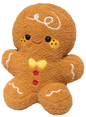 Peluche de muñeco de Navidad de pan de jengibre – Juguete de peluche de muñeco de Navidad – Muñeca suave para decoración de cama, sofá de coche, adultos