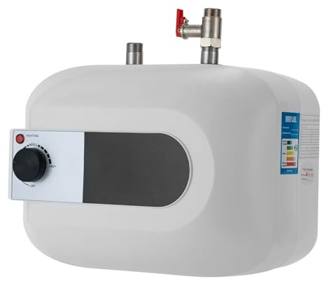 6 l underbordsspanna trycktålig, 1 500 W liten tryckbeständig varmvattenbehållare, elpanna förvaringstank, justerbar 30–65 °C temperatur, för kök badrum