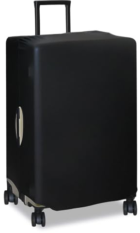 Dupoem Housse de Protection pour Valise Élastique 26-29 Pouces,Imperméable et Anti-Rayures-Housse de Voyage Lavable en Machine Noire avec Ouverture pour Poignée,Protection Contre la Poussière et l'Eau