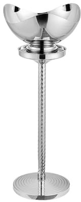 Seau à champagne Seau à glace moderne sur pied for le vin, idéal for bar, for rafraîchir la bière, champagne et Seau à Glaçons(Silver)