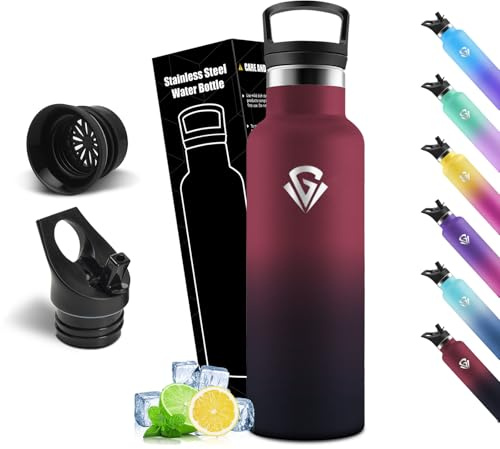 Mulbijeo Botella Termica 0,75L, Termo Sin BPA, Botella de Agua Acero Inoxidable, Aislamiento Al Vacío de Doble Pared, Termo, Acero Inoxidable 18/8, Cantimplora para Adultos, Deporte, Oficina, Yoga