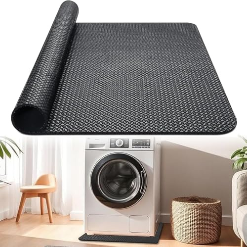 Alfombrilla antideslizante antivibración en ambos lados, para lavadora, 60 x 60 cm, alfombrilla de goma antideslizante, ligera, resistente al agua, para lavadora y secadora