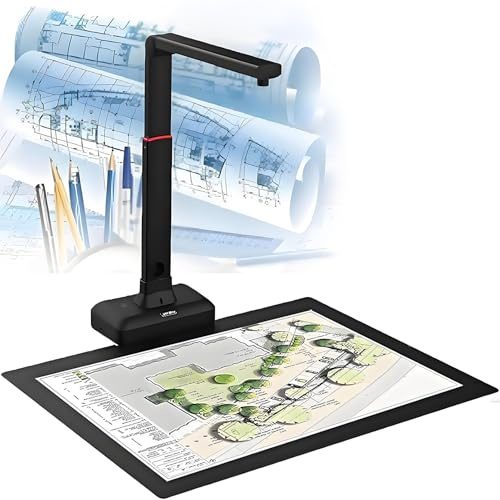SHENGSHIYU Book Photo Document Scanner,Scan A2/A3/A4 Drawings,Maps,Books,Journals,Contracts,Restore Flat Images,Remove Fingerprints,Clean Background,Portable Document Scanner with LED Fill Light