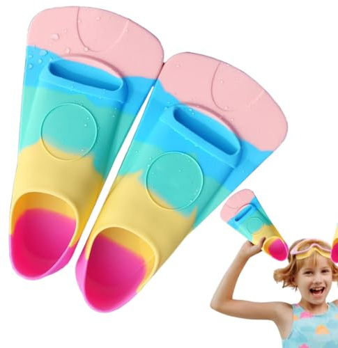 Barnflippor, barn simmar fenor Matkvalitet Silikon Swim Flippers Training | Professionell multifunktionssimträningstillbehör för pooler, stränder, utomhus sjöar