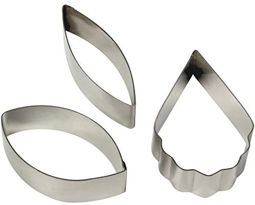 PME CO220 Stainless Steel Cattleya Orchid Petal Cutters, Set of 3 Silver 3 x 4 x 7 cm