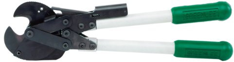 Ratchet Cable Cutter, Shear Cut, 19-1/8 In