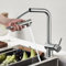 Rozin Wasserhahn Küche Edelstahl mit Brause Ausziehbar Gebürstetes Nickel 360° Drehung Hochdruck Wasserhahn Küchenarmatur Kalt und Heißt Wasser