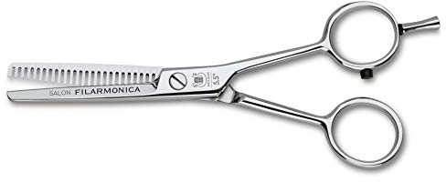 Filarmonica Tijeras de peluquería de esculpir el pelo tijera de peluquero profesional de acero inoxidable forjada en caliente alta resistencia 24 dientes 5,5