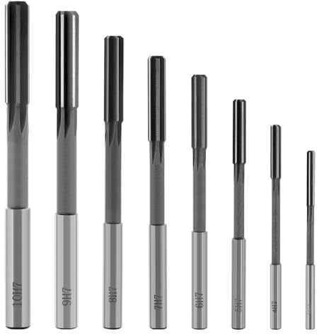 POWERTOOL - Escariador HSS de vástago recto, 8 escariadores de mano (3 – 10 mm) H7 duradero HSS