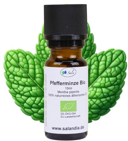Sala Pfefferminzöl Aroma mentha piperita ätherisches Öl BIO - zum Verzehr - 100% naturrein 10 ml