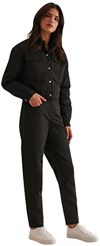 NA-KD Pantalones de Taller para Mujer, Negro, 32