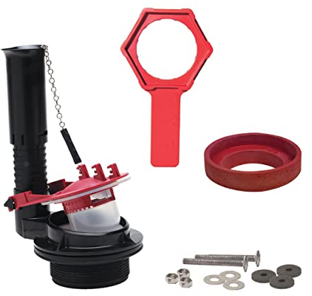 Fluidmaster K-540A-015 Universal 3-Inch Toilet Flush Valve Repair Kit with Toilet Tool Multicolor