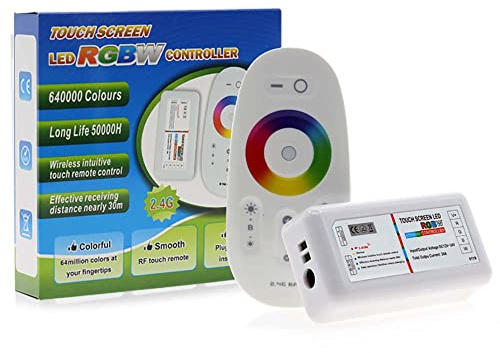 Vrabocry RGBW RGB 4PIN 5PIN LED Strip Controller 2.4GHz RF Wireless Touch Screen Remote Control 5050SMD 3528 RGBWW RGBCW LED Strip LED Bulb (2.4G RGBW Controller)