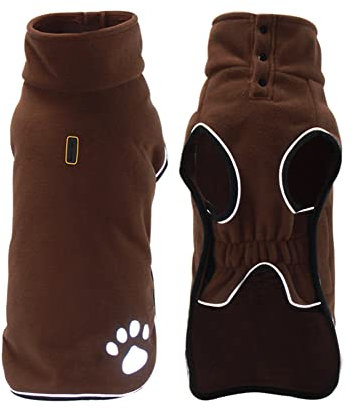 Hundemantel Winter Hundekleidung Hundepulli Sweatshirt Weiche Warme Hund Mantel Hundejacke Haustier Pullover für Kalte Wintertage,Reflektierende Fleece Hundeweste für Kleine Mittlere Große Hunde XXL