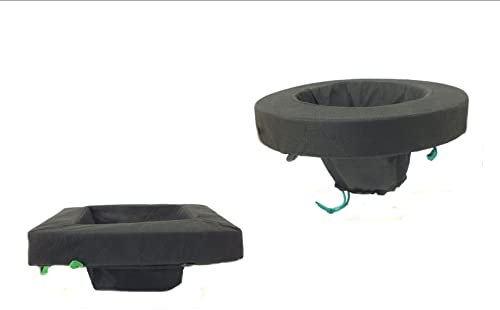 Pondh2o Floating Aquatic Water Garden Pond Plant or Flower Fabric Planter Baskets, 14 Square & 14 Round, Floatable Aquatic Plant Islands for Ponds and Water Features | Value 2 Pack