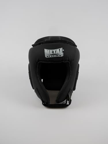 METAL BOXE Casque Compétition Noir Junior Sports de Combat Jeunesse Unisexe