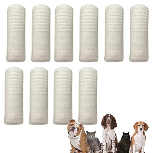 Dog Finger Tandborste,10st hundtandborstningskit | Enkel tandrengöring för hundtandvård, perfekt för hundar och katter Tandborste och katttandborste Gusengo