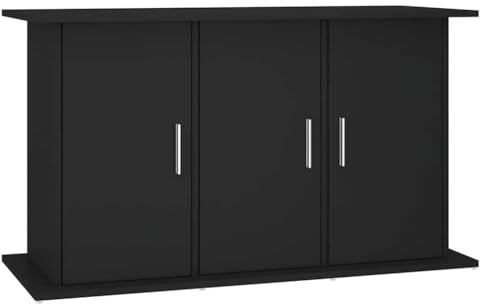 vidaXL Aquariumständer, Schwarz, 101x41x58 cm, Holzwerkstoff, Fischbeckenständer mit Stauraum, 3-stufiges Regal, Vielseitig, Für Innenbereich
