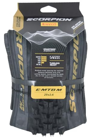 Pirelli Scorpion E-MTB M Gold Label 29 x 2.6,1x E-MTB Reifen 27,5 Zoll, Trail Enduro Reifen Mixed Terrain E-Bike, Fahrradreifen Tubeless Ready TLR pannensicher SmartGRIP Fahrradmantel ETRTO 55-622