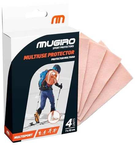 MUGIRO Anti-Scheuer Schutzpflaster 7×10 cm Zuschneidbar 4 St. Beige | Schützt die Haut vor Reibung und Scheuerstellen. Zuschneidbar für Füße, Oberschenkel und empfindliche Haut.