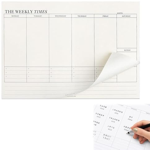 Planning Hebdomadaire, Weekly Planner, Agenda To Do List Bloc Note, Planificateur Mensuel Calendrier Planning To Do List Tableau, Agenda Hebdomadaire, Détachez les Choses à Faire, 50 Feuilles