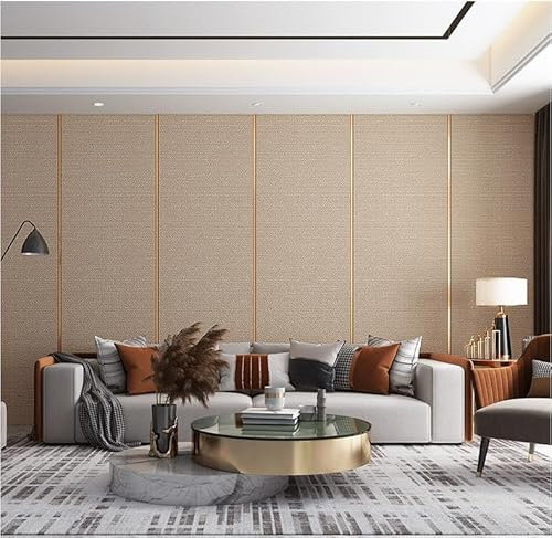 Tapeten Vliestapete Helle Kaffeefarbe Moderne 3D Tapete Wohnzimmer Tv Sofa Hintergrund,Vliestapete Küchentapeten,Tapete Schlafzimmer,Tapete Flur 10mx0.53m