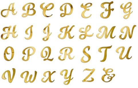 Limtula Décorations Gâteau avec Lettres Dorées Élégantes 26 Pièces L pour Gâteaux d'anniversaire d'anniversaire Uniques