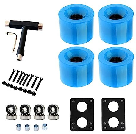 Reykentu -Rollen für Skateboards, 80 A, mit Kugellagern, PU-, Longboard-, , Straßenaufrüstung, Blau