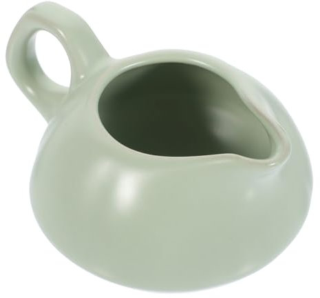 COSMEVIVI Jarra De Cerámica Para Leche Salsera De Leche Jarra Para Salsa Dispensador De Salsa Con Asa Para Servir Condimentos Mesa