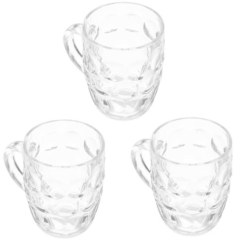 MAGICLULU 3-teiliges Bier-trinkbecher-set Aus Glas Coupe Es Großer Trinkbecher Bar Bierbecher Wasserbecher Für Outdoor-camping Wandern Und Partys