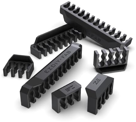 EZDIY-FAB Kit Peine para Cables Shield para Extensiones Cables Alimentación 16AWG, 18AWG - Incluye 4 x 24P + 16 x 8P + 8x 6P - Negro