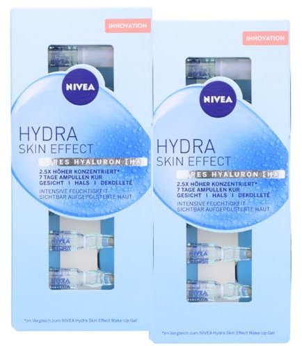 2x NIVEA Hydra Skin Effect 7 Tage Ampullen Kur 14 x 1ml Gesichtskur