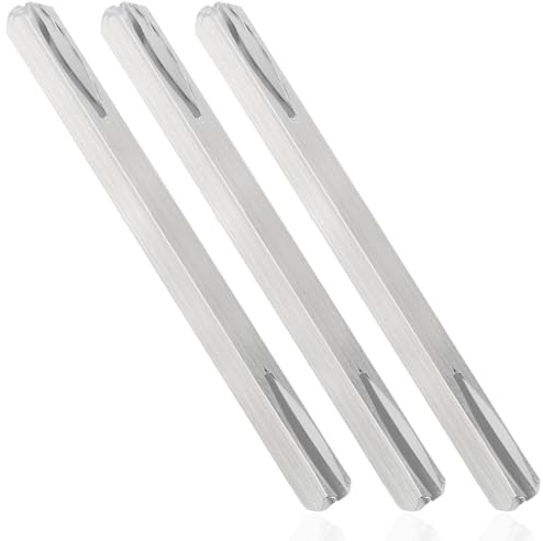 BLPRKOT 3 Pezzi Maniglia Per Porta Asta Perno Di Fissaggio In Acciaio Massiccio Barra Perno In Acciaio Solido Barra Quadrata Scanalata Accessori Per La Casa Per Porta 8mmx120mm