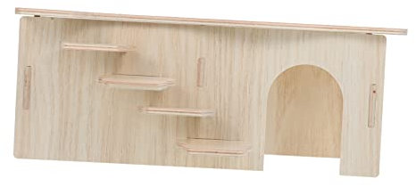 ibasenice Hamsterversteck Holz Mehrzweck Spielhaus Bissfestes Schlafhaus Und Spielzeug Kleines Dekoratives Versteck Für Hamster Und Kleintiere