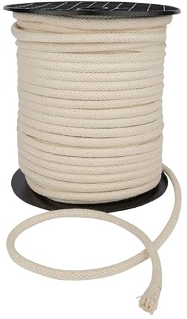Natural Piping Cord for Sewing, Cushions, Upholstery - Cushion 8mm, Seam Binding, Edging Trim, Sewing (Natural,5m) (PIPCRD_8mm_N_5m)