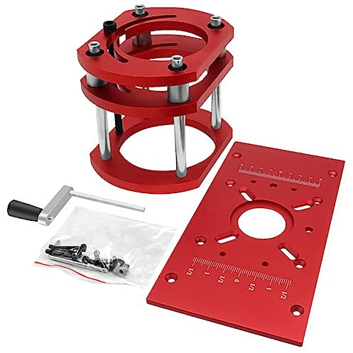 MVOSJFIE Sollevatore per Fresatrice con Base Fissa-Piastra Inserimento Fresatrice-Base Sollevamento per Fresatrice Universale Lavorazione Legno Fresatrice 65 Mm Diametro Motore-Rosso