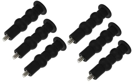 HAMPPLIES 6 Pezzi Kit Bulloni per Sedile WC con Dadi in Plastica Espandibili Doppia Sfera Accessori Fissaggio Cerniere per Montaggio Superiore Facile Installazione e Sigillatura Anti-odore
