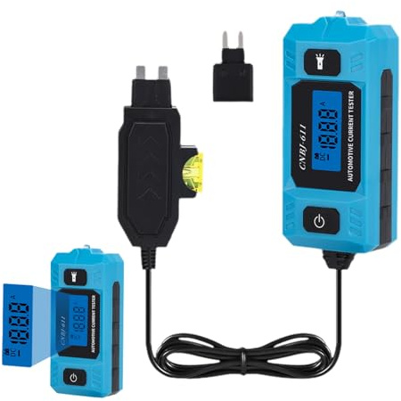 Tester fusibili per auto – Rilevatore di fusibili per auto digitale a LED, misurazione della corrente, analizzatore di fili professionale, strumento per circuito elettrico compatto | Per