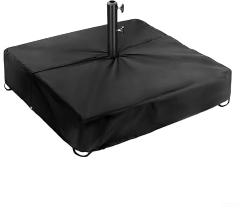 HpLive Housse de protection pour pied de parasol carré en Oxford 600D, imperméable et coupe-vent pour jardin, terrasse et plage (107 x 107 x 13 cm)