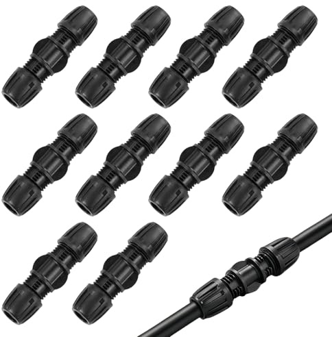 Ztolbriy Conectores Rectos für Bewässerungssystem - 10Stk Gerade Verbinder, Micro Drip Konnektor für 1/2 Tropfschläuche & 13/16mm Schläuche, Aus Hochwertigem Kunststoff, Einfacher Anschluss