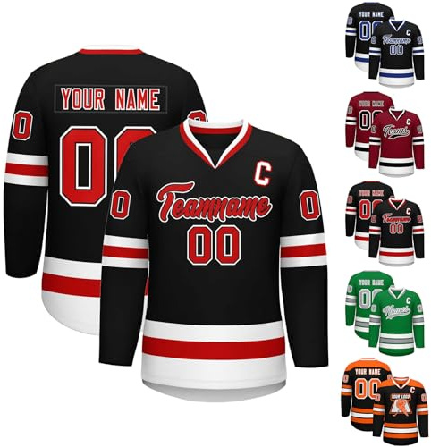 Maillots de Hockey personnalisés, Maillots de Hockey Vierges pouvant être personnalisés avec l'équipe/numéro/nom Personnel, Maillots de Hockey pour Hommes, Femmes, Adolescents et Enfants