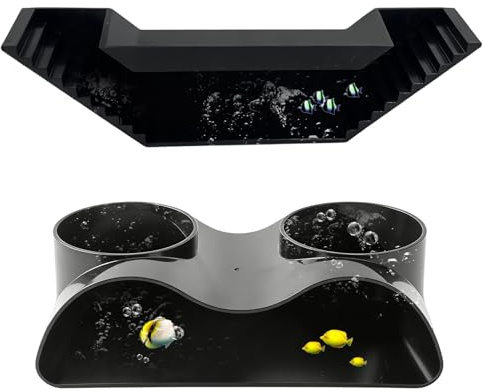 NCOALE Grotta per acquario, 2 misure, tunnel per acquario, in plastica, 21/17,6 cm, decorazione per acquario con 2 ingressi, nascondiglio a 360°, per la coltivazione di gamberetti di pesce